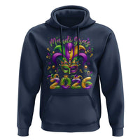Mardi Gras 2026 Hoodie Funny Jester Hat Carnival Fleur De Lis
