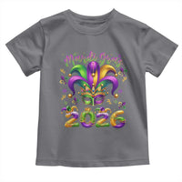 Mardi Gras 2026 Toddler T Shirt Funny Jester Hat Carnival Fleur De Lis