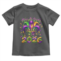 Mardi Gras 2026 Toddler T Shirt Funny Jester Hat Carnival Fleur De Lis
