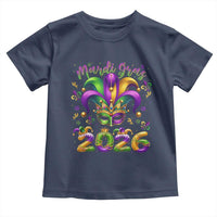 Mardi Gras 2026 Toddler T Shirt Funny Jester Hat Carnival Fleur De Lis