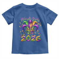 Mardi Gras 2026 Toddler T Shirt Funny Jester Hat Carnival Fleur De Lis