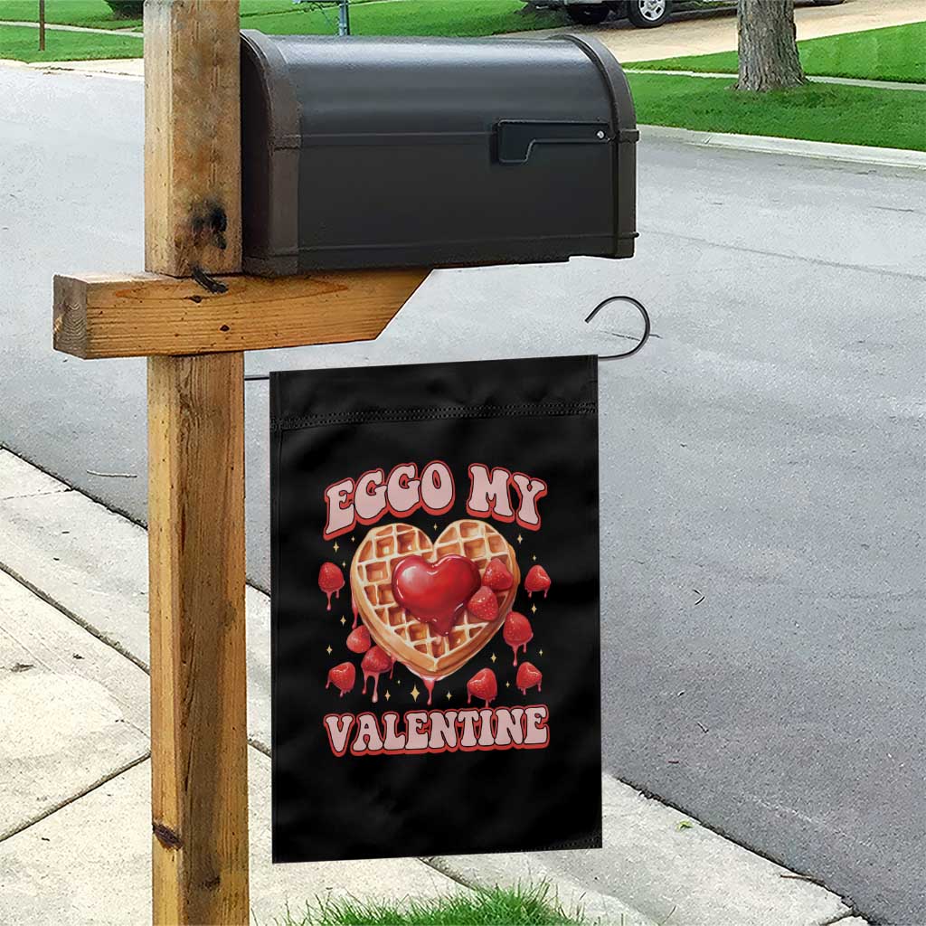 Eggo My Valentine Garden Flag Funny Romantic Stranger Valentine's Day