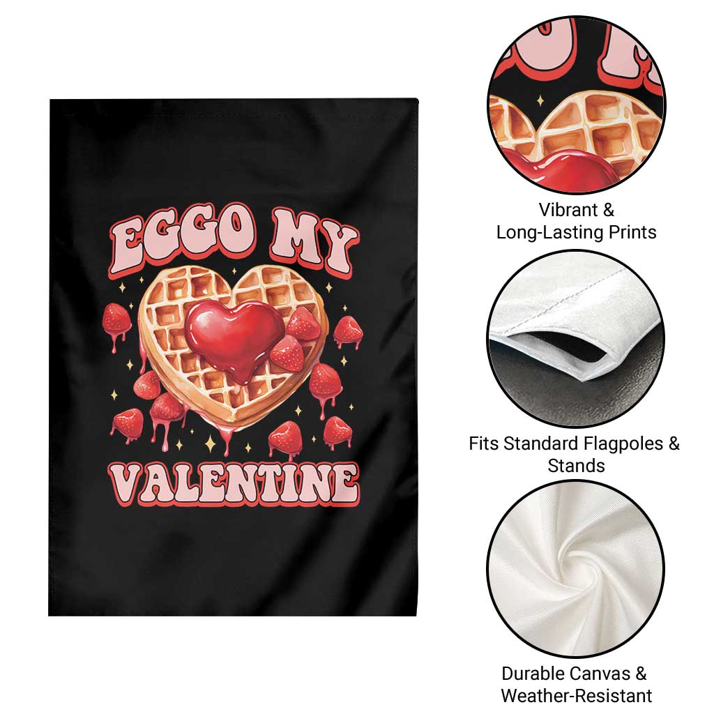 Eggo My Valentine Garden Flag Funny Romantic Stranger Valentine's Day