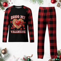 Eggo My Valentine Plaid Pajama Set Funny Romantic Stranger Valentine's Day