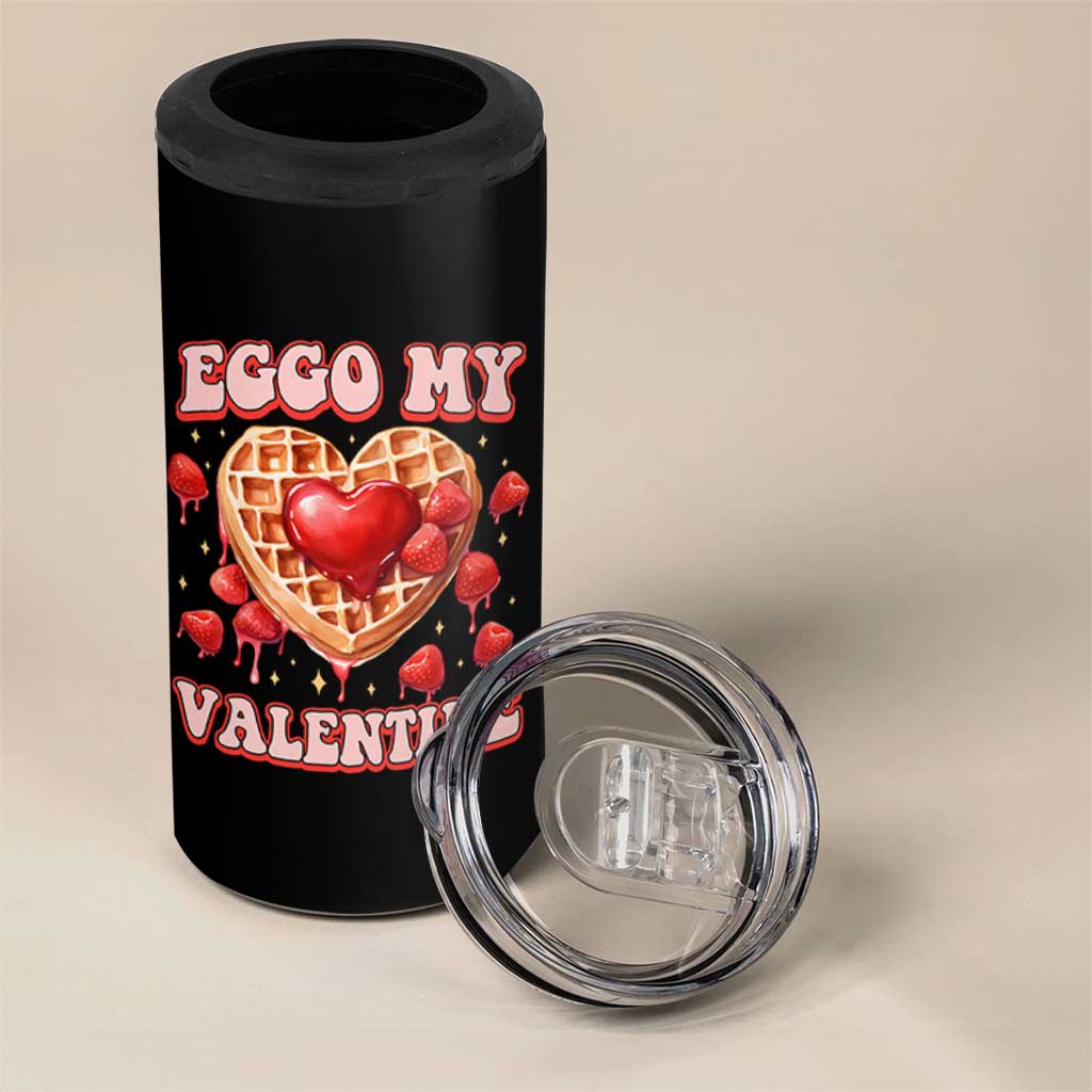 Eggo My Valentine 4 in 1 Can Cooler Tumbler Funny Romantic Stranger Valentine's Day