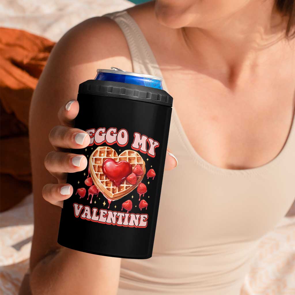 Eggo My Valentine 4 in 1 Can Cooler Tumbler Funny Romantic Stranger Valentine's Day