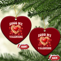 Eggo My Valentine Ceramic Ornament Funny Romantic Stranger Valentine's Day