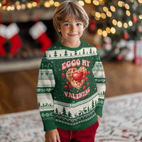 Eggo My Valentine Ugly Christmas Sweater Funny Romantic Stranger Valentine's Day
