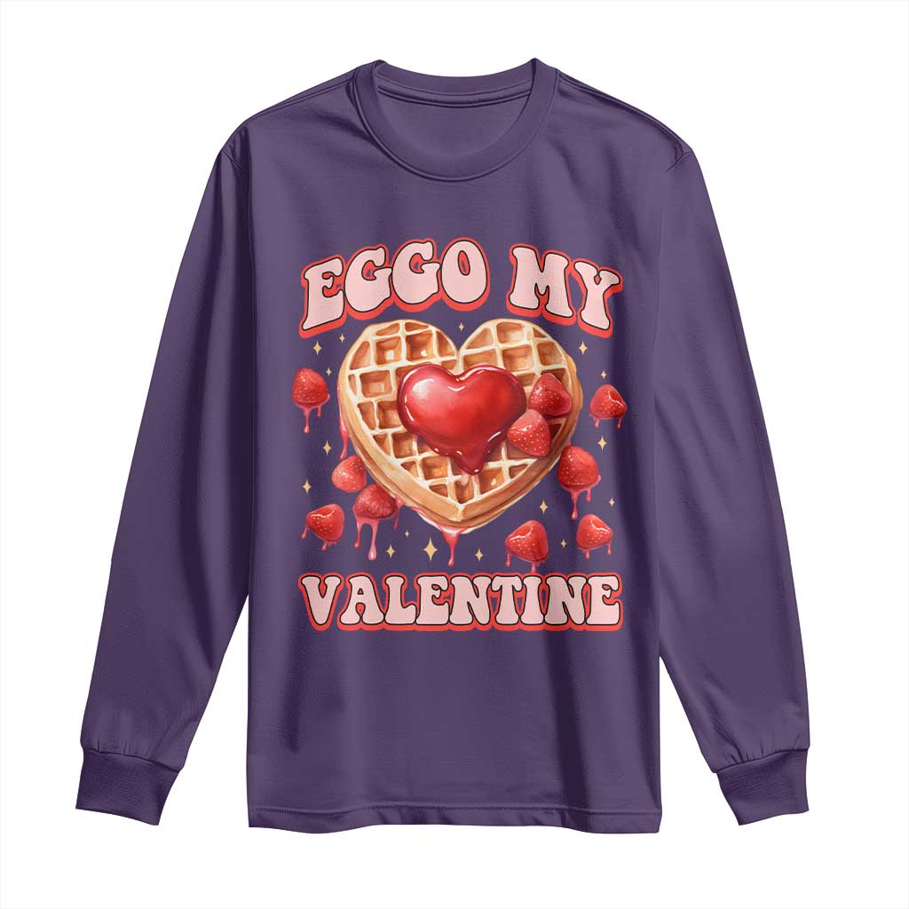 Eggo My Valentine Long Sleeve Shirt Funny Romantic Stranger Valentine's Day