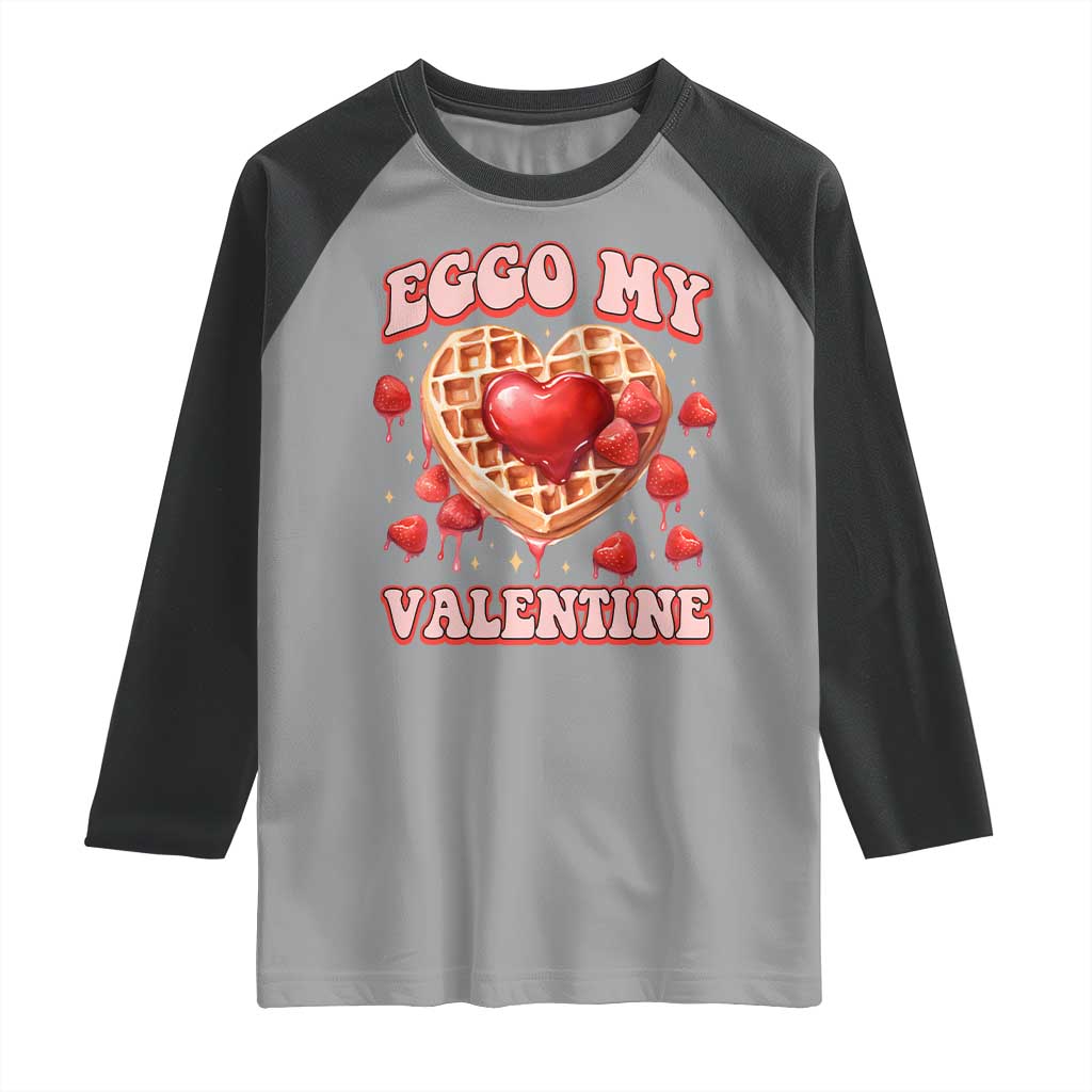 Eggo My Valentine Raglan Shirt Funny Romantic Stranger Valentine's Day