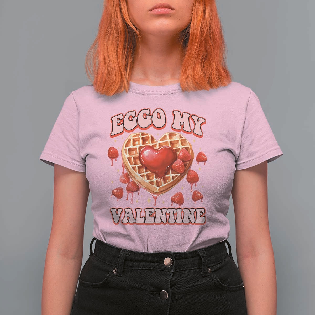 Eggo My Valentine T Shirt For Women Funny Romantic Stranger Valentine's Day