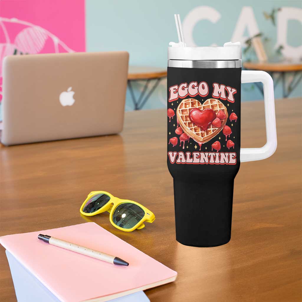Eggo My Valentine Tumbler With Handle Funny Romantic Stranger Valentine's Day