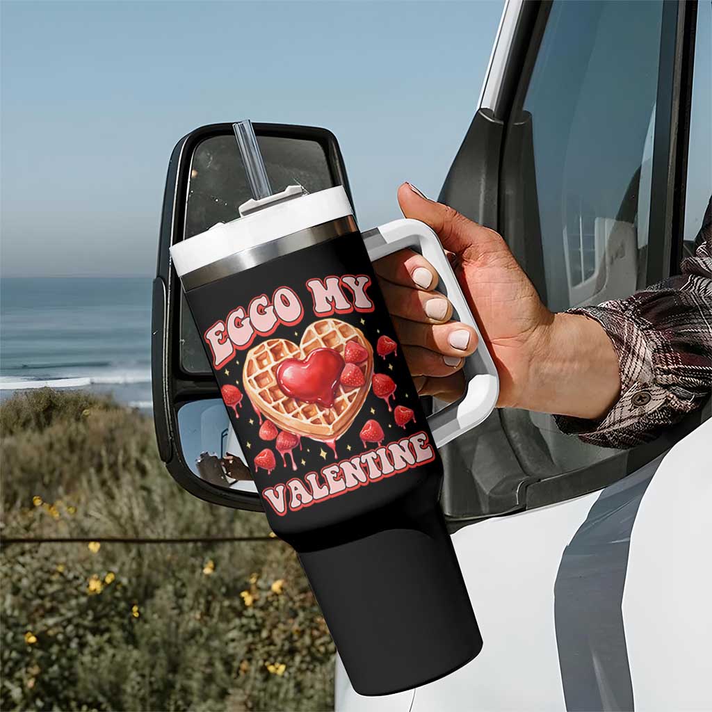 Eggo My Valentine Tumbler With Handle Funny Romantic Stranger Valentine's Day