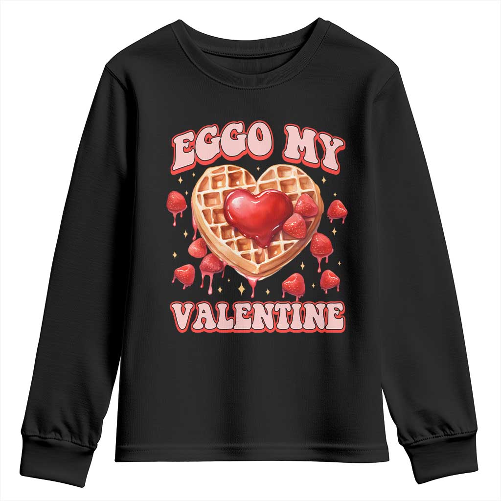 Eggo My Valentine Youth Sweatshirt Funny Romantic Stranger Valentine's Day