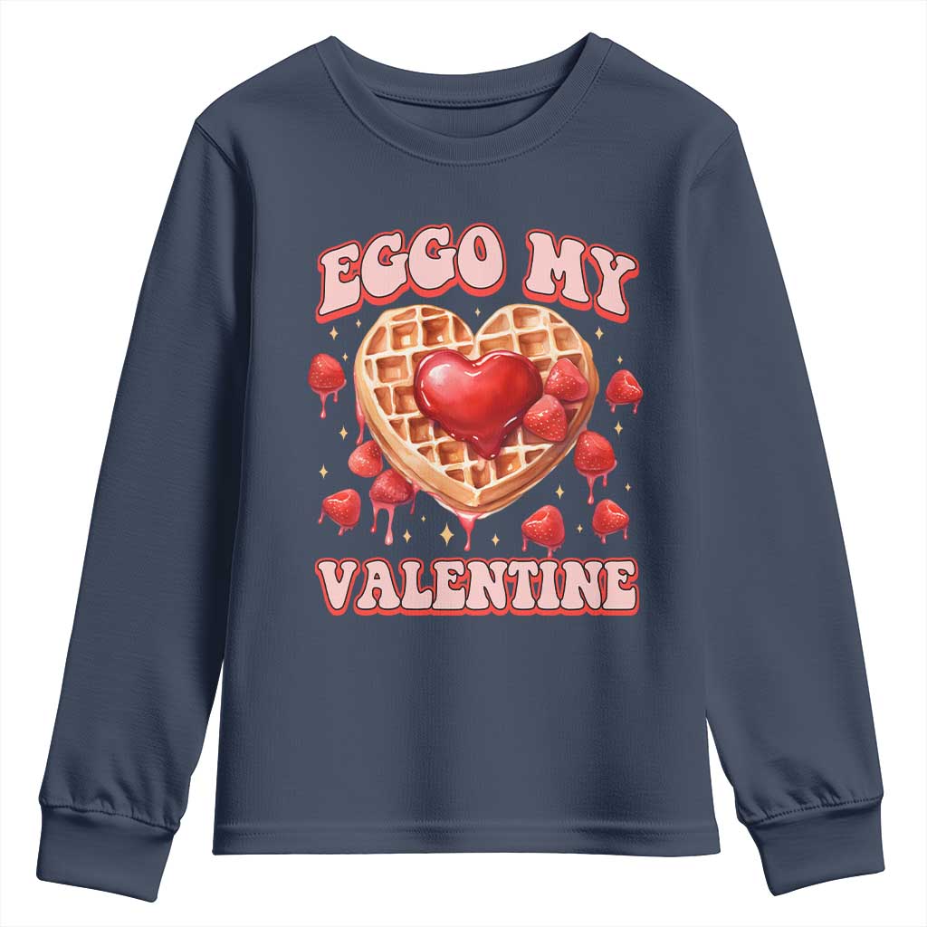 Eggo My Valentine Youth Sweatshirt Funny Romantic Stranger Valentine's Day
