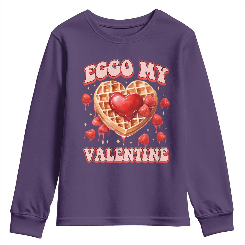 Eggo My Valentine Youth Sweatshirt Funny Romantic Stranger Valentine's Day