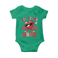 Funny Six Seven Bruh Valentines Day Baby Onesie Six Seven Dabbing Heart