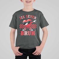 Funny Six Seven Bruh Valentines Day T Shirt For Kid Six Seven Dabbing Heart