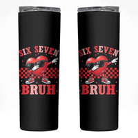 Funny Six Seven Bruh Valentines Day Skinny Tumbler Six Seven Dabbing Heart