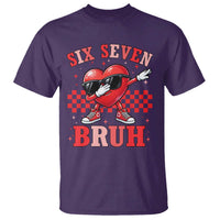 Funny Six Seven Bruh Valentines Day T Shirt Six Seven Dabbing Heart