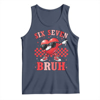 Funny Six Seven Bruh Valentines Day Tank Top Six Seven Dabbing Heart