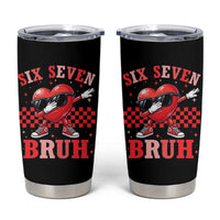 Funny Six Seven Bruh Valentines Day Tumbler Cup Six Seven Dabbing Heart