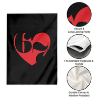Funny Six Seven 67 Meme Valentines Day Red Heart Garden Flag