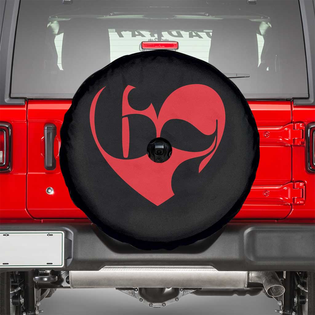 Funny Six Seven 67 Meme Valentines Day Red Heart Spare Tire Cover