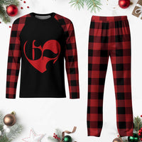 Funny Six Seven 67 Meme Valentines Day Red Heart Plaid Pajama Set