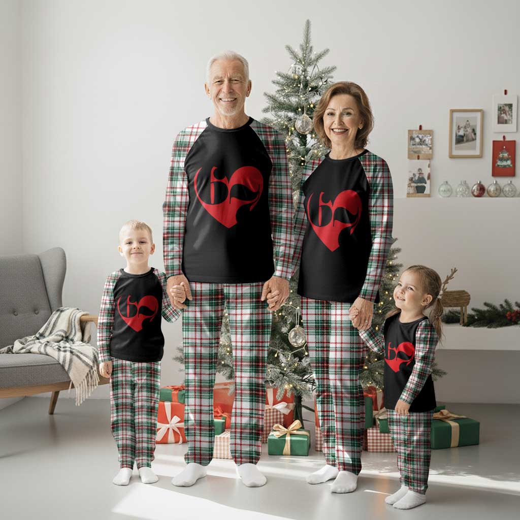 Funny Six Seven 67 Meme Valentines Day Red Heart Plaid Pajama Set