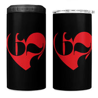 Funny Six Seven 67 Meme Valentines Day Red Heart 4 in 1 Can Cooler Tumbler