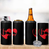 Funny Six Seven 67 Meme Valentines Day Red Heart 4 in 1 Can Cooler Tumbler