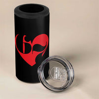 Funny Six Seven 67 Meme Valentines Day Red Heart 4 in 1 Can Cooler Tumbler