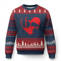 Funny Six Seven 67 Meme Valentines Day Red Heart Ugly Christmas Sweater