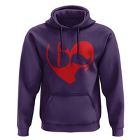 Funny Six Seven 67 Meme Valentines Day Red Heart Hoodie