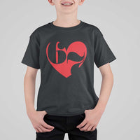Funny Six Seven 67 Meme Valentines Day Red Heart T Shirt For Kid
