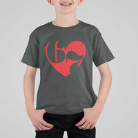 Funny Six Seven 67 Meme Valentines Day Red Heart T Shirt For Kid