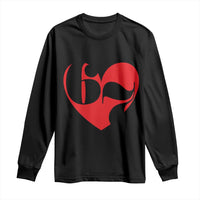 Funny Six Seven 67 Meme Valentines Day Red Heart Long Sleeve Shirt