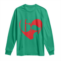 Funny Six Seven 67 Meme Valentines Day Red Heart Long Sleeve Shirt