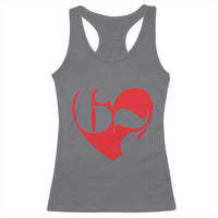 Funny Six Seven 67 Meme Valentines Day Red Heart Racerback Tank Top