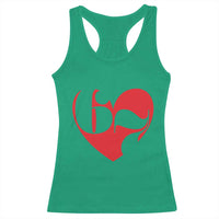 Funny Six Seven 67 Meme Valentines Day Red Heart Racerback Tank Top