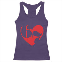 Funny Six Seven 67 Meme Valentines Day Red Heart Racerback Tank Top