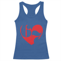 Funny Six Seven 67 Meme Valentines Day Red Heart Racerback Tank Top