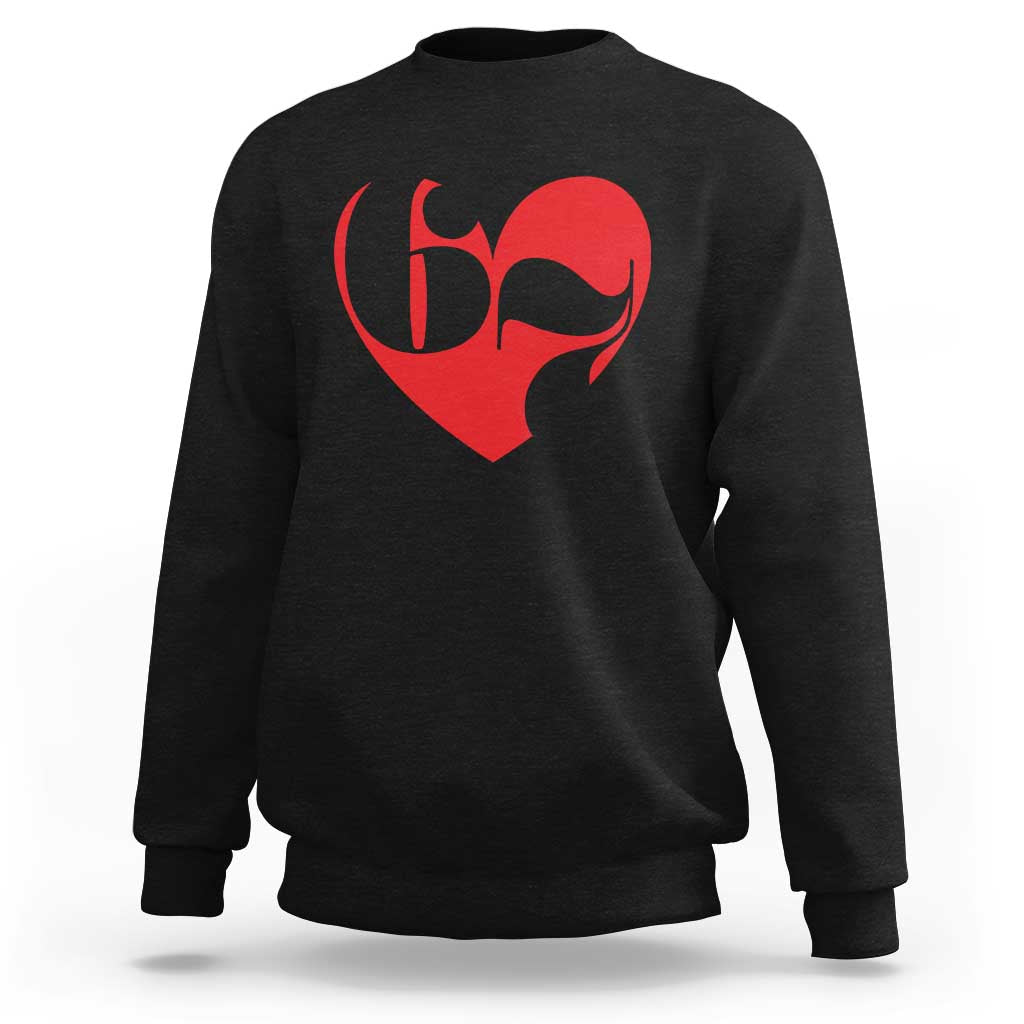 Funny Six Seven 67 Meme Valentines Day Red Heart Sweatshirt