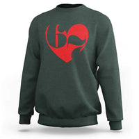 Funny Six Seven 67 Meme Valentines Day Red Heart Sweatshirt