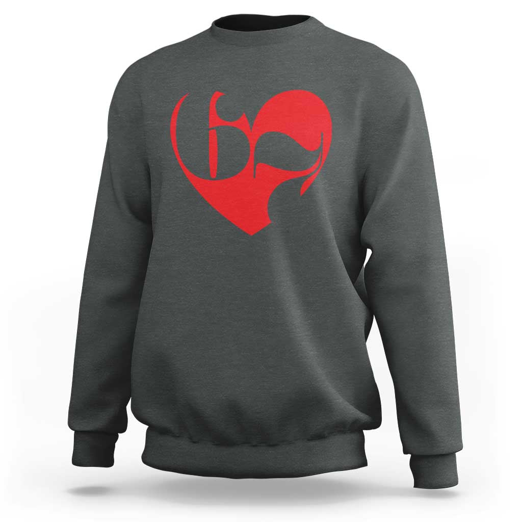 Funny Six Seven 67 Meme Valentines Day Red Heart Sweatshirt
