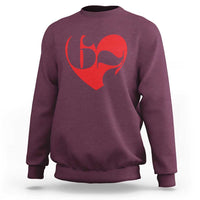 Funny Six Seven 67 Meme Valentines Day Red Heart Sweatshirt
