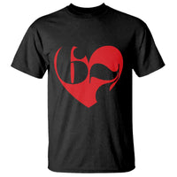 Funny Six Seven 67 Meme Valentines Day Red Heart T Shirt