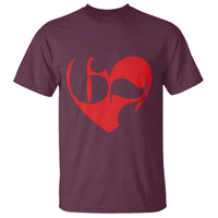 Funny Six Seven 67 Meme Valentines Day Red Heart T Shirt