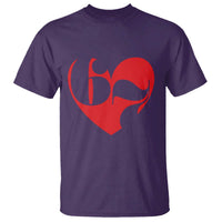 Funny Six Seven 67 Meme Valentines Day Red Heart T Shirt